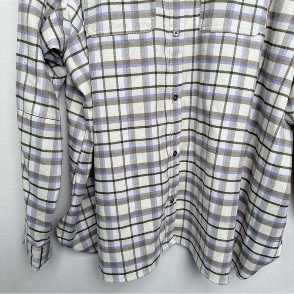 Columbia Womens Size 3X Bryce Canyon Stretch Chalk Plaid Omni Tech Button Shirt. - Picture 8 of 15